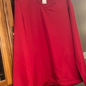 Holloway Red Long Sleeve V-Neck Light-Weight Pullover